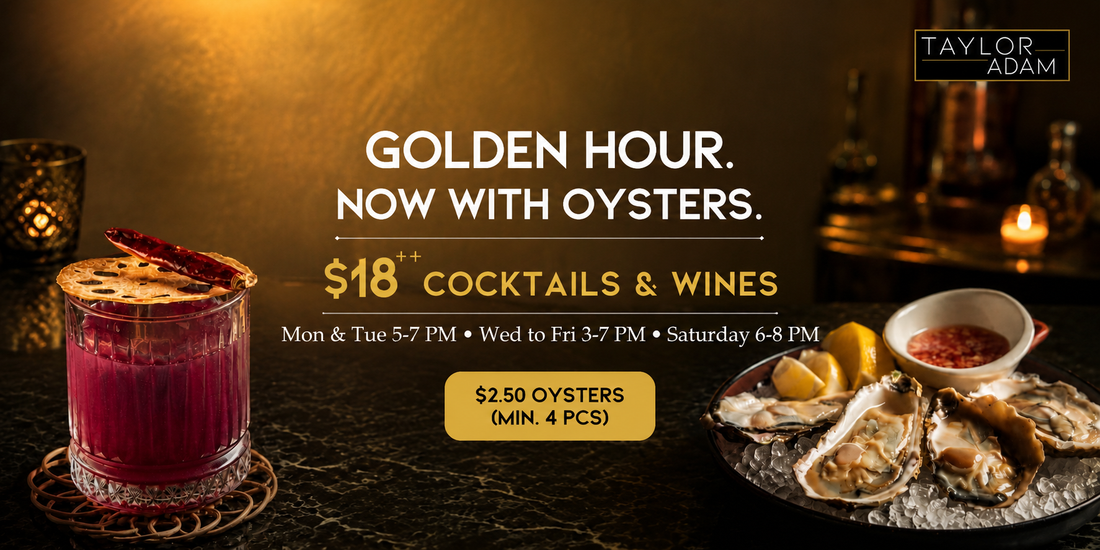 Golden Hour Happy Hour Singapore | $18 Drinks, Oysters
